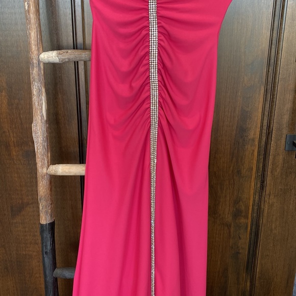 CACHE Pink Rhinestone Chain Dress - Picture 4 of 10